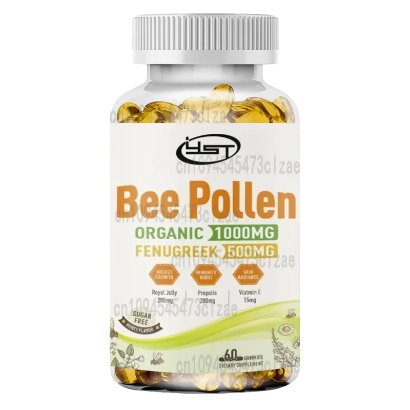 Bee Pollen Sugar Free Gummies,organic Bee Pollen Supplements,suitable for Women,rich in Vitamin E, Enhance Immunity and Skincare