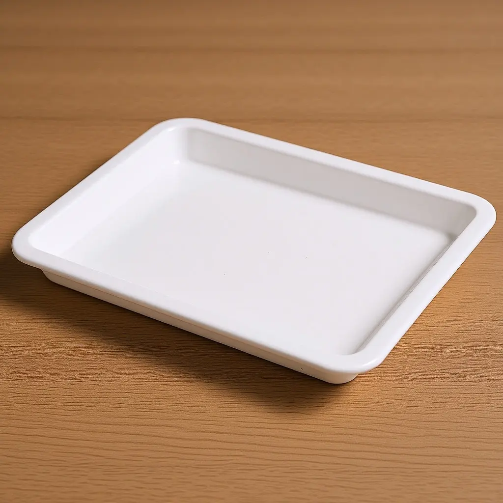 Laboratory Tray 2.5cm Deep Sturdy Plastic Multi-Functional Leak-Proof Storage Plate for Chemical Experiment Supplies