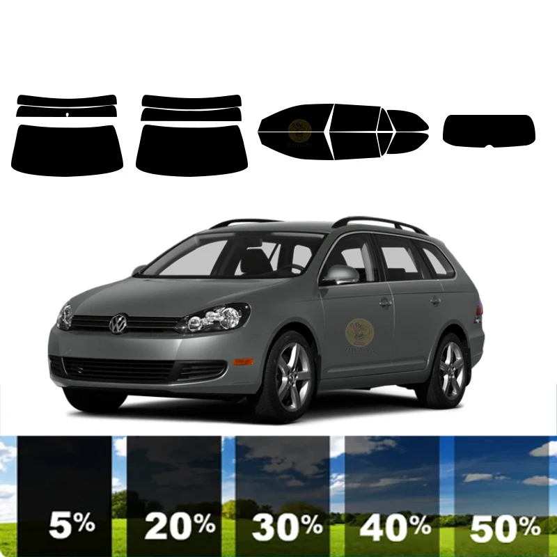 precut Removable Window Tint Film For Car 100% UVR 5%-70%VLT Heat Insulation Carbon ﻿For VOLKSWAGEN GOLF 4 DR WAGON 2010-2014