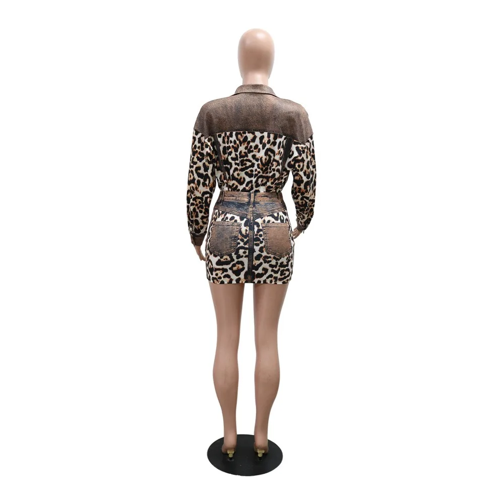 Robes léopard élégantes pour femmes, simple boutonnage, col rabattu, mode dames, soirée, boîte de nuit, vêtements d'anniversaire