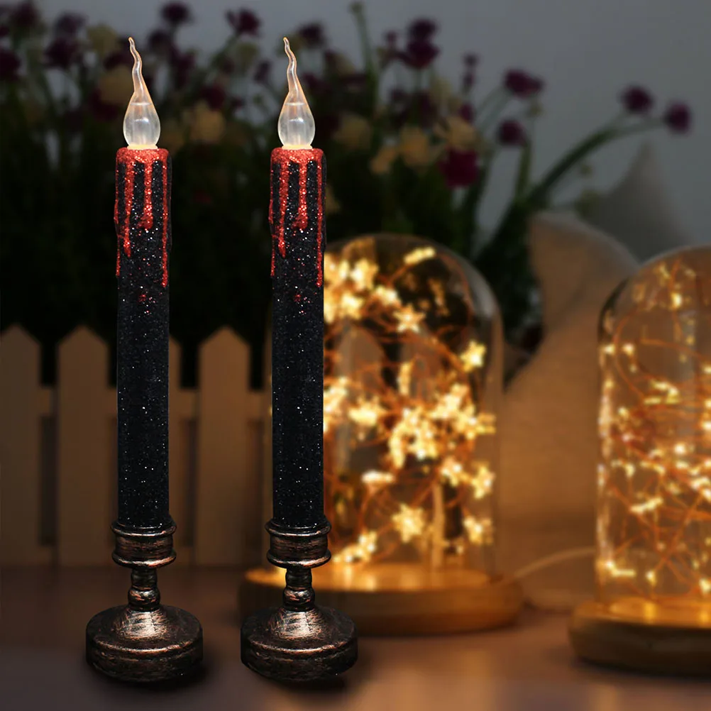 

2Pcs LED Strip Light Warm Glow Decorative Candles Bedroom Living Bar Party Halloween Festival Lighting Accessories