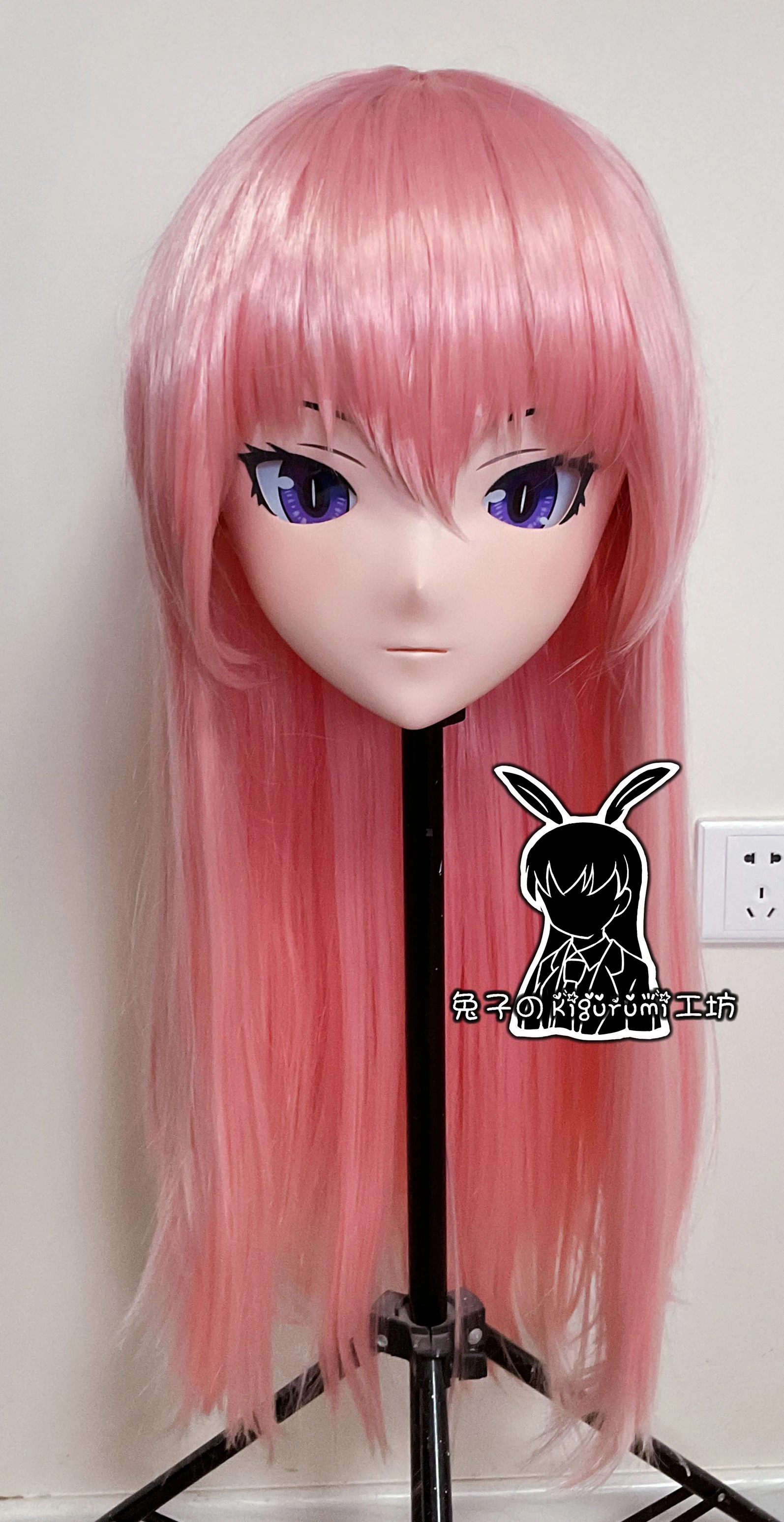 (KMY045)Customize Character Female/Girl Resin Kig Full/Half Head With Lock Anime Cosplay Japanese Animego Kigurumi Mask