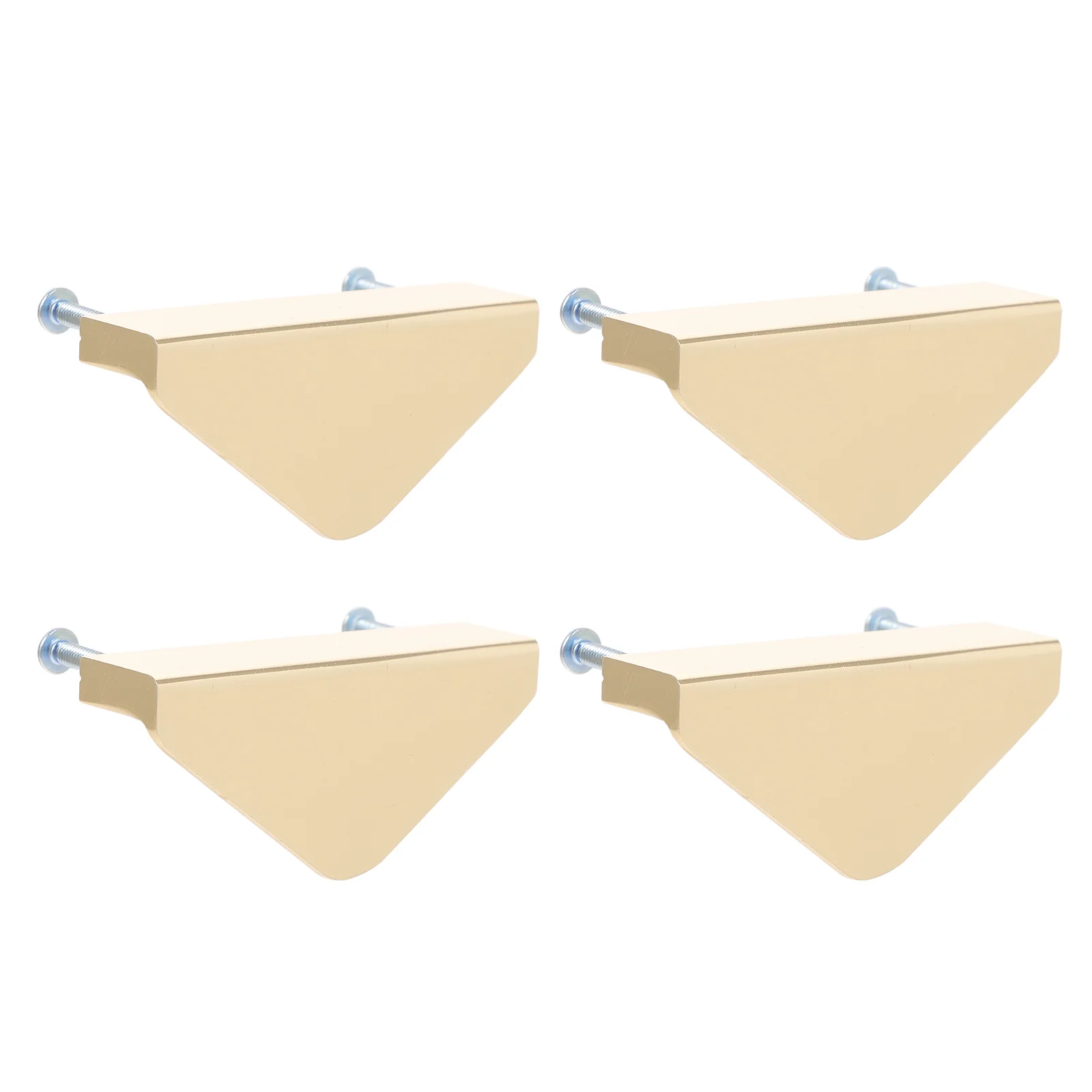 

4pcs Space Aluminum Cabinet Handle Triangle Drawer Knobs Modern Simple Door Handle Home Furniture Replacement Golden Closet