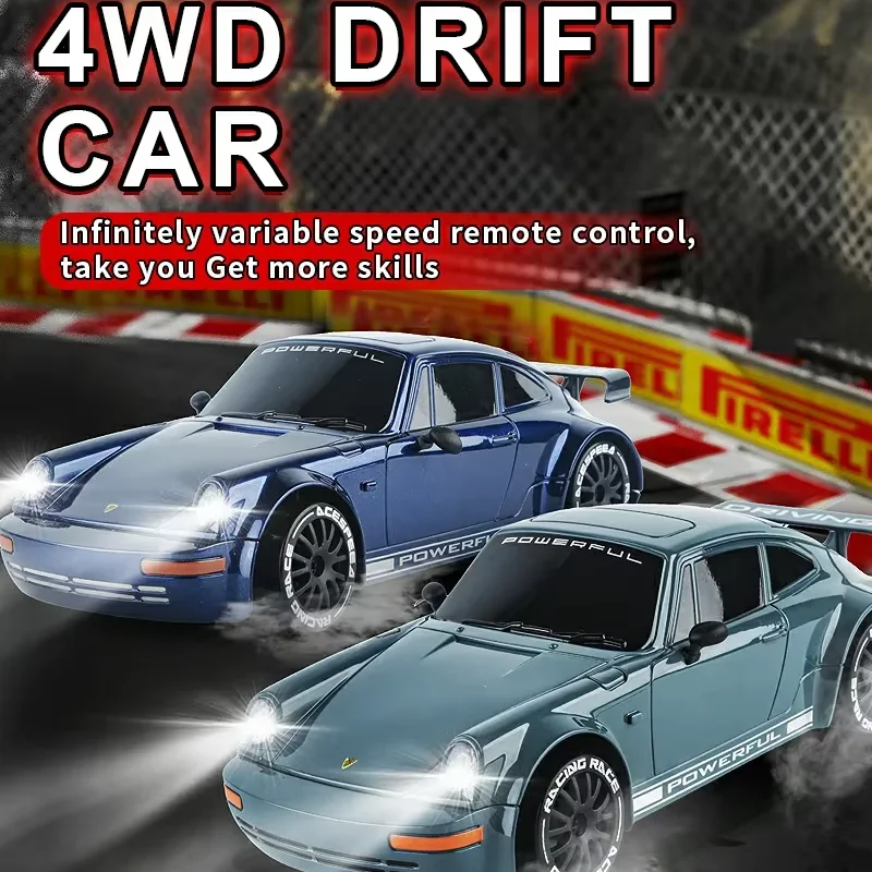 2.4G RC Drift High Speed Car With LED Light 1/20 1/18 4WD Radio Remote Control Racing Competition Vehicle Kids Toys Boy Gifts