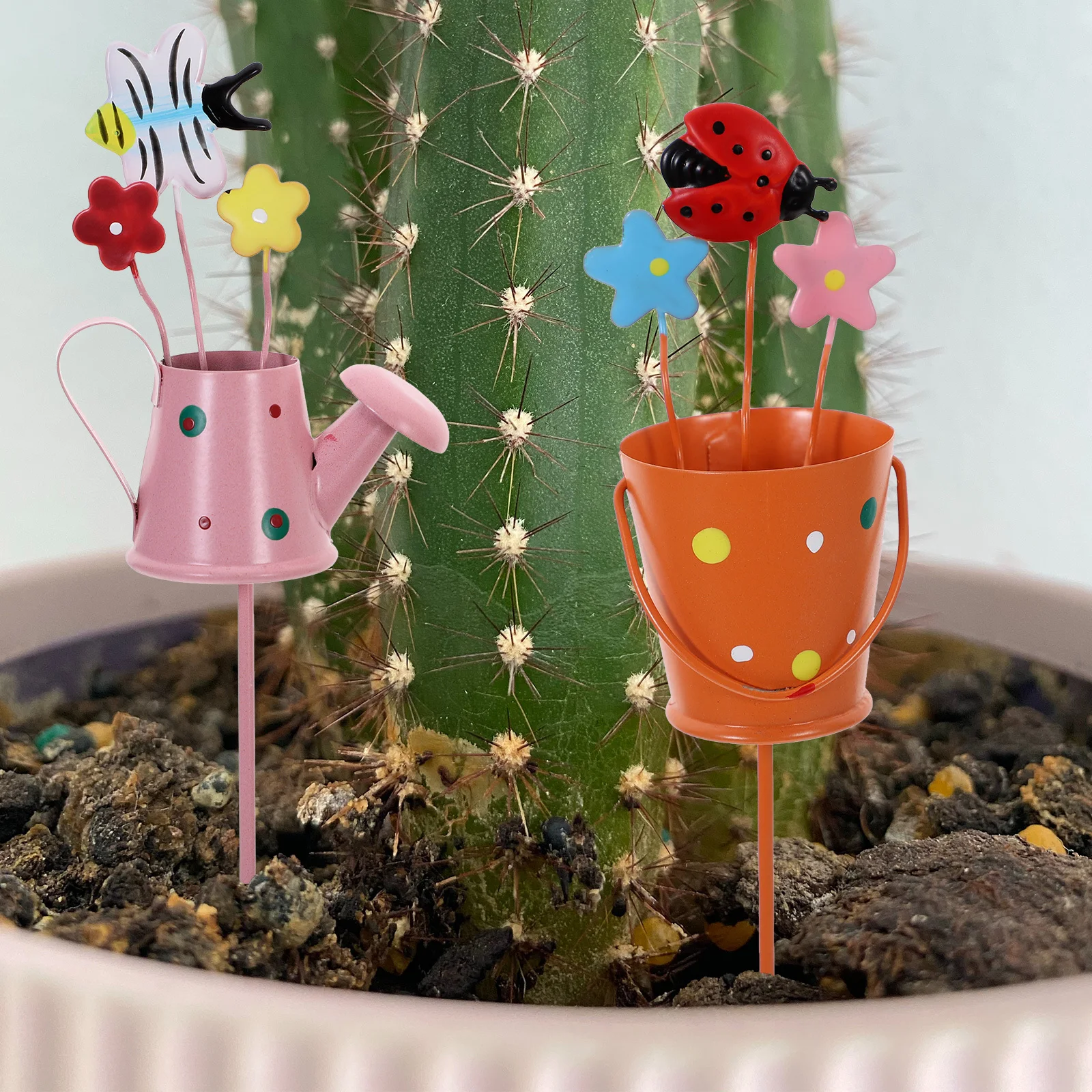 3 قطعة علامات النباتات المعدنية ل أواني الزهور بونساي حديقة ساحة في الهواء الطلق الربيع زينة زهرة حصص الحديد الفن حلية البستنة