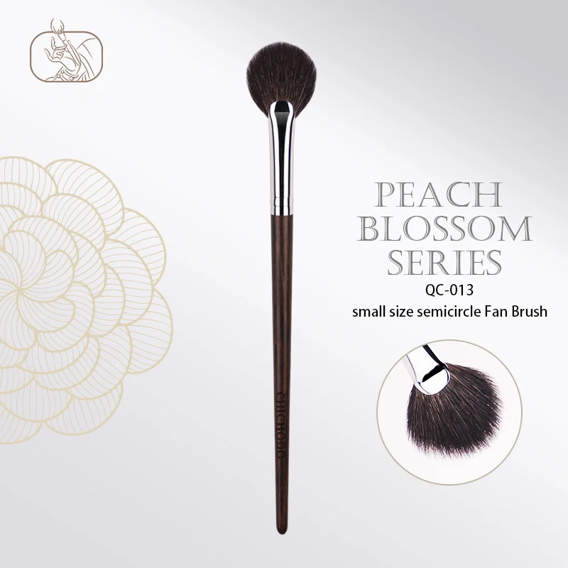 

CHICHODO Makeup Brushes-Peach Blossom Series-Round Loose Powder Brush Soft Wool Natural Ebony Professional Beauty Make up Tools