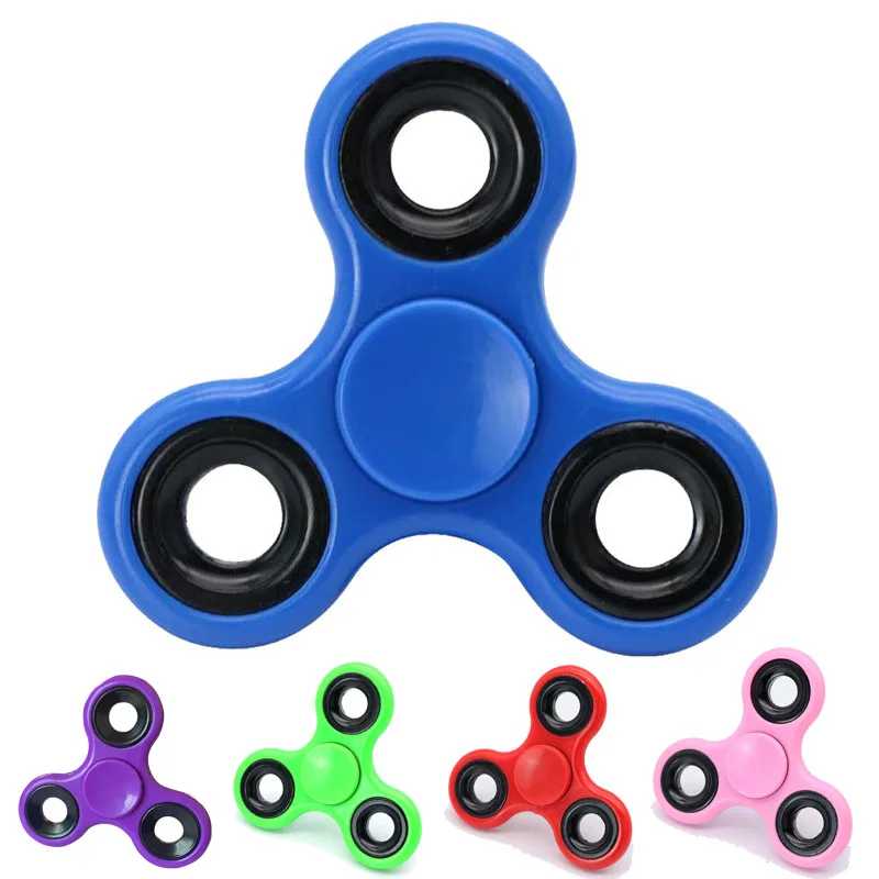 Hand Spinner EDC Fidget Toys Plastic Stand Metal Three-leaf Finger Pressure Relief Gyro Desk Stress Relief Toy for Kids Adults