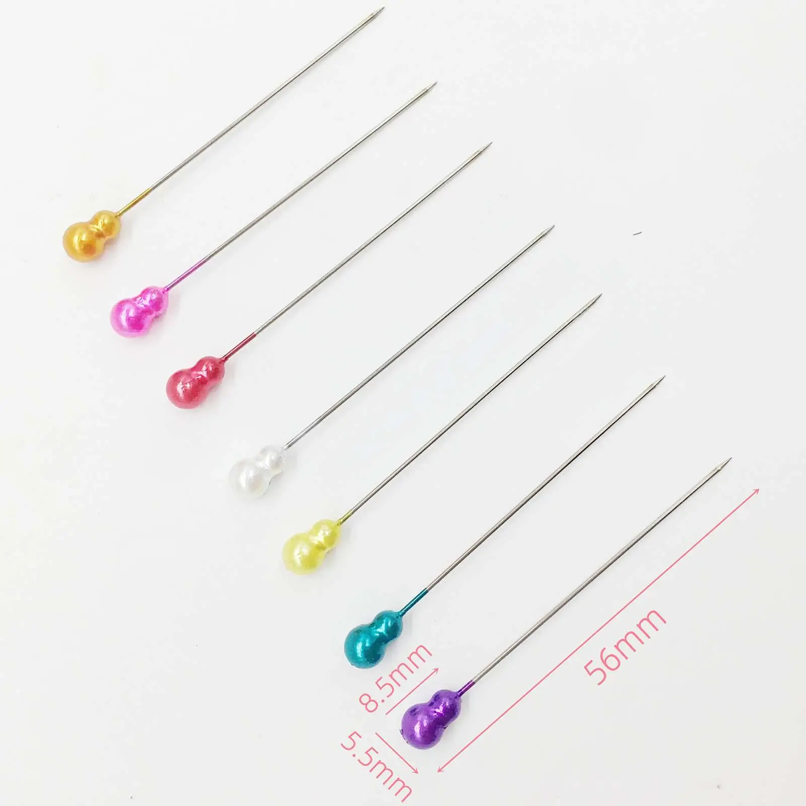 100 Pieces Sewing Pins for Fabric, 56mm Straight Pins for Dressmaker DIY