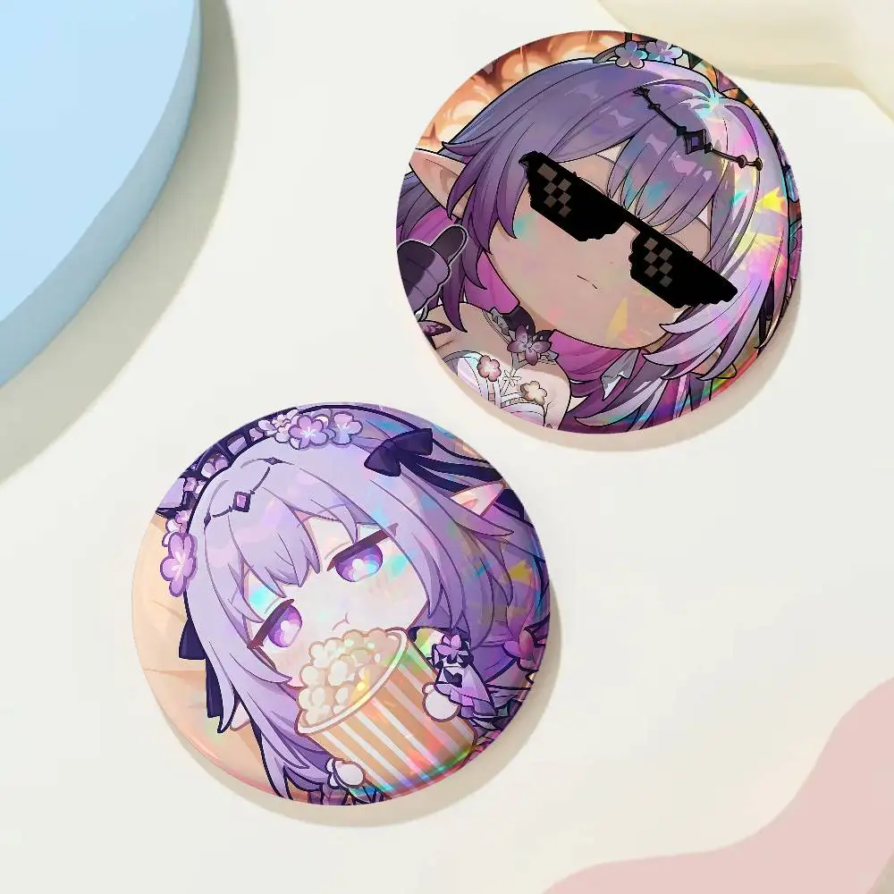 Cartoon Castorice For Badge Custom Laser Hologram Enamel Pin Badge Metal Lapel Brooch For Clothes Bag Accessory Gift