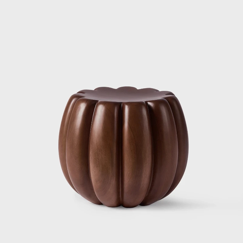 

Modern minimalist design sense, high-end solid wood piers, low stools, home living room log edge stools, creative decorative