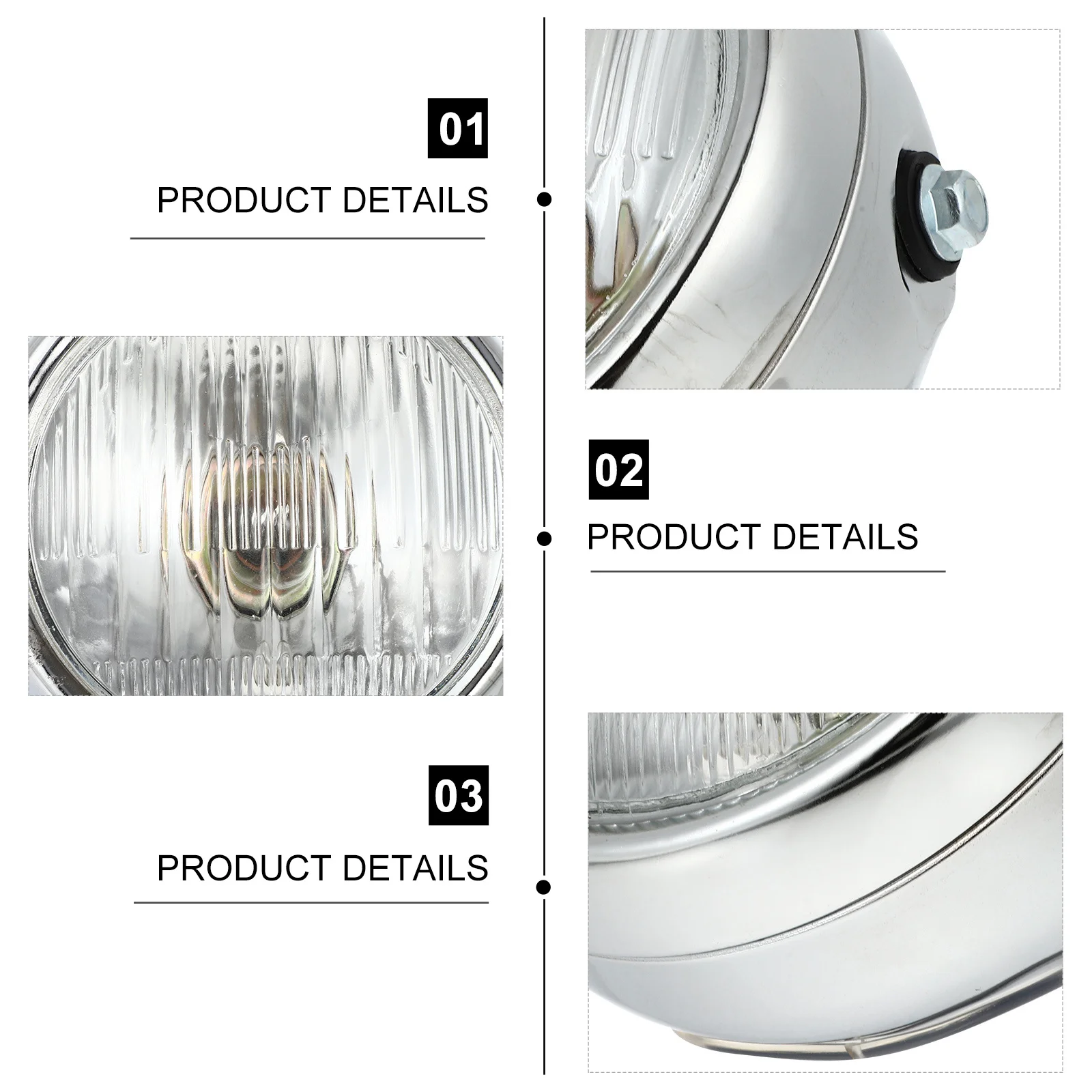 

Retro Motorcycle Headlight Professional Compact Waterproof Driving Lamp Round Motorcycle Modified Headlight Night Riding Light