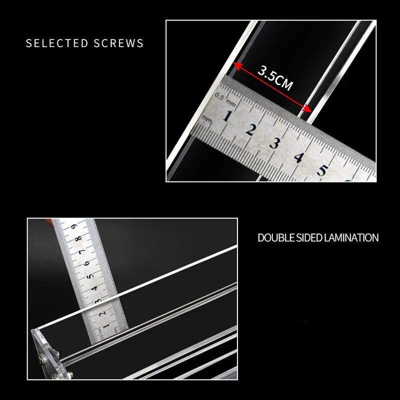 2 Layer Nail Polish Display Box Clear Acrylic Multifunctio Organizers Lipstick Jewelry Polishing Sand Strip Toolbox Makeup Box