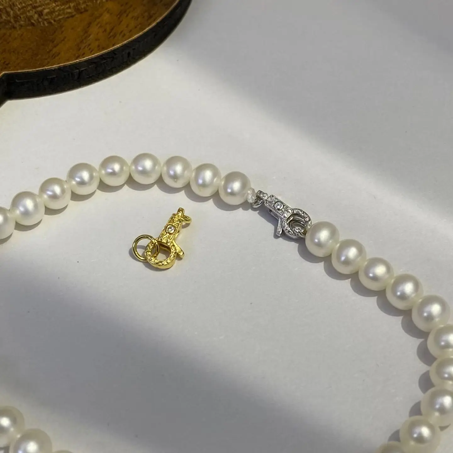 Wholesale DIY S925 Sterling Silver Clasp Necklace Bracelet Clasp Hook Accessories for 5-9mm Pearls 5pcs/lot