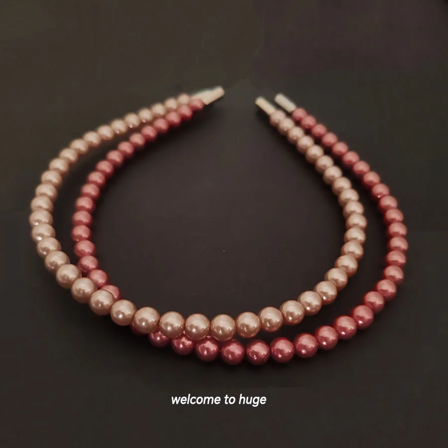 2pc Mode Vintage Erweiterte Perle Haarband für Frauen Mädchen Elegante Koreanische Haar Hoops Stirnband Zubehör – Detail 6
