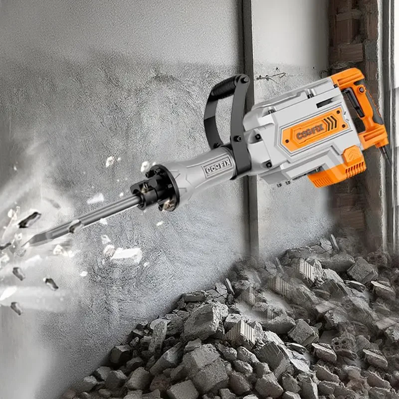 

Industrial Heavy-Duty 110V 220V Jack Hammer Electric Pick & Demolition Breaker Set DIY Power Drills Tools