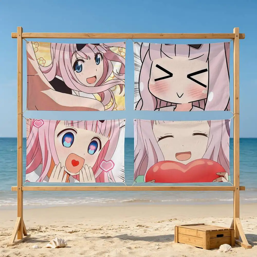 Kaguya-sama Chika Fujiwara  Flag Suitable For Party Club Outdoor Interior Wall Decoration Banner Fans Gift