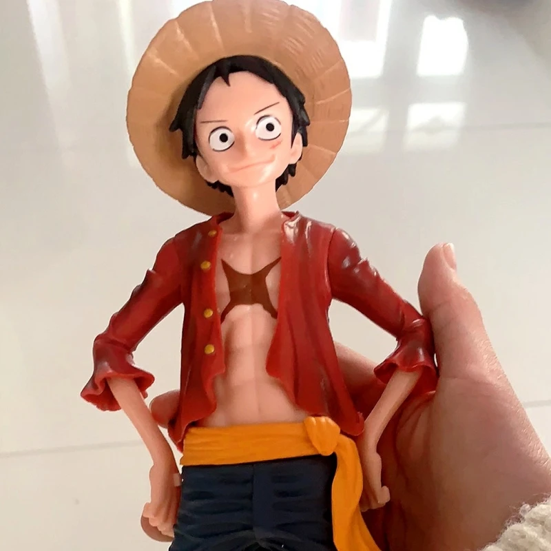 New One Piece King Luffy Smiley Face Luffy Mengqi D Luffy Dazu Stand Face Changing Doll Handmade Assembly Ornament Birthday Gift