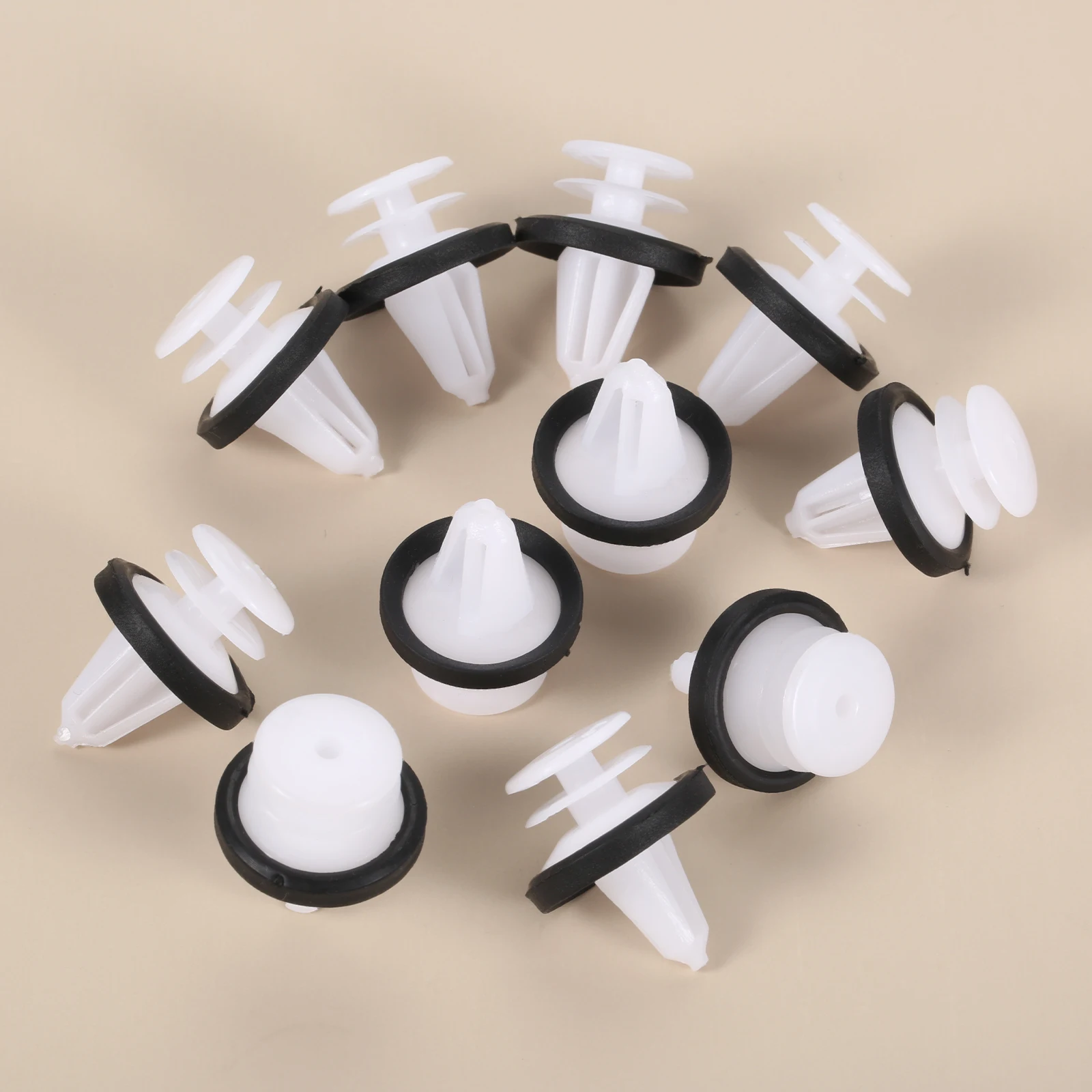 20pcs/lot Car Trim Panel Clips Door W713297-S300 White For Ford Molding Plastic Retainers with Sealer Ring Auto Car Accessories