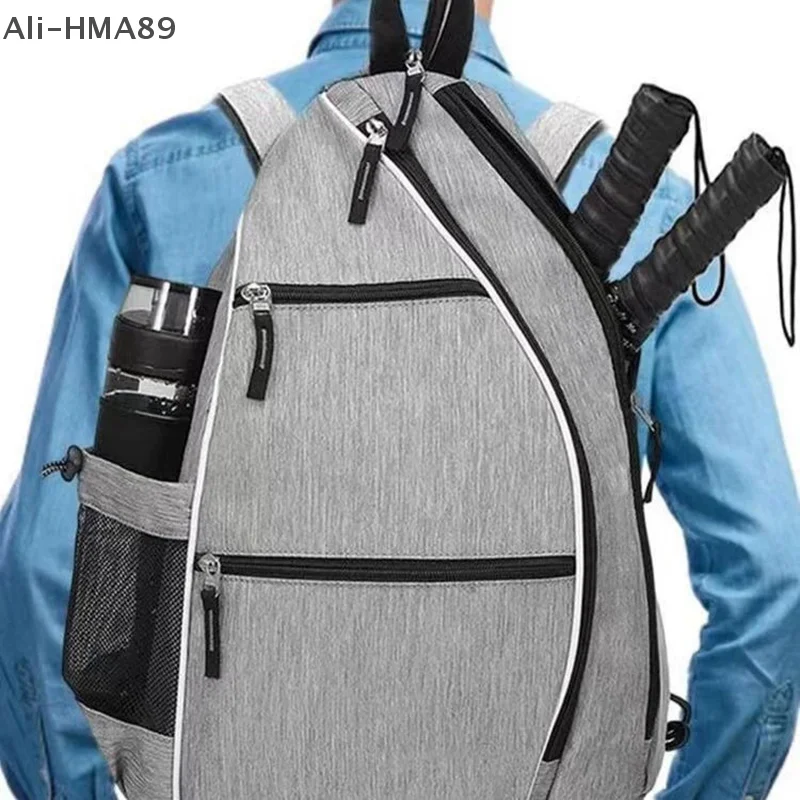 Pickleball Rackets Backpack For Men Women Sports Reversible Pickleball Paddle Bag Tennis Racquetball Badminton Travel Sling Bag