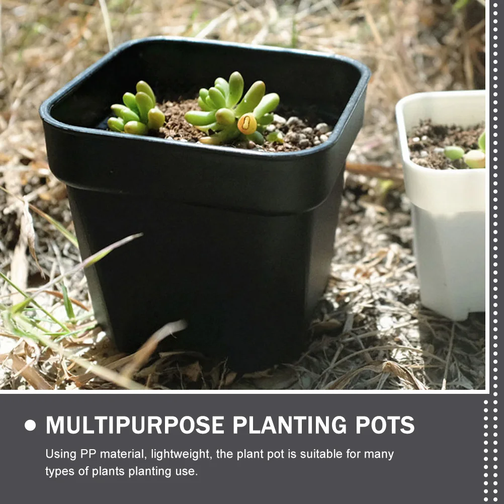 30 قطعة زارع بلاستيكي سميك متجمد ثقب الصرف أواني الحضانة حديقة زهرة زراعة الحاويات داخلي في الهواء الطلق نبات عصاري