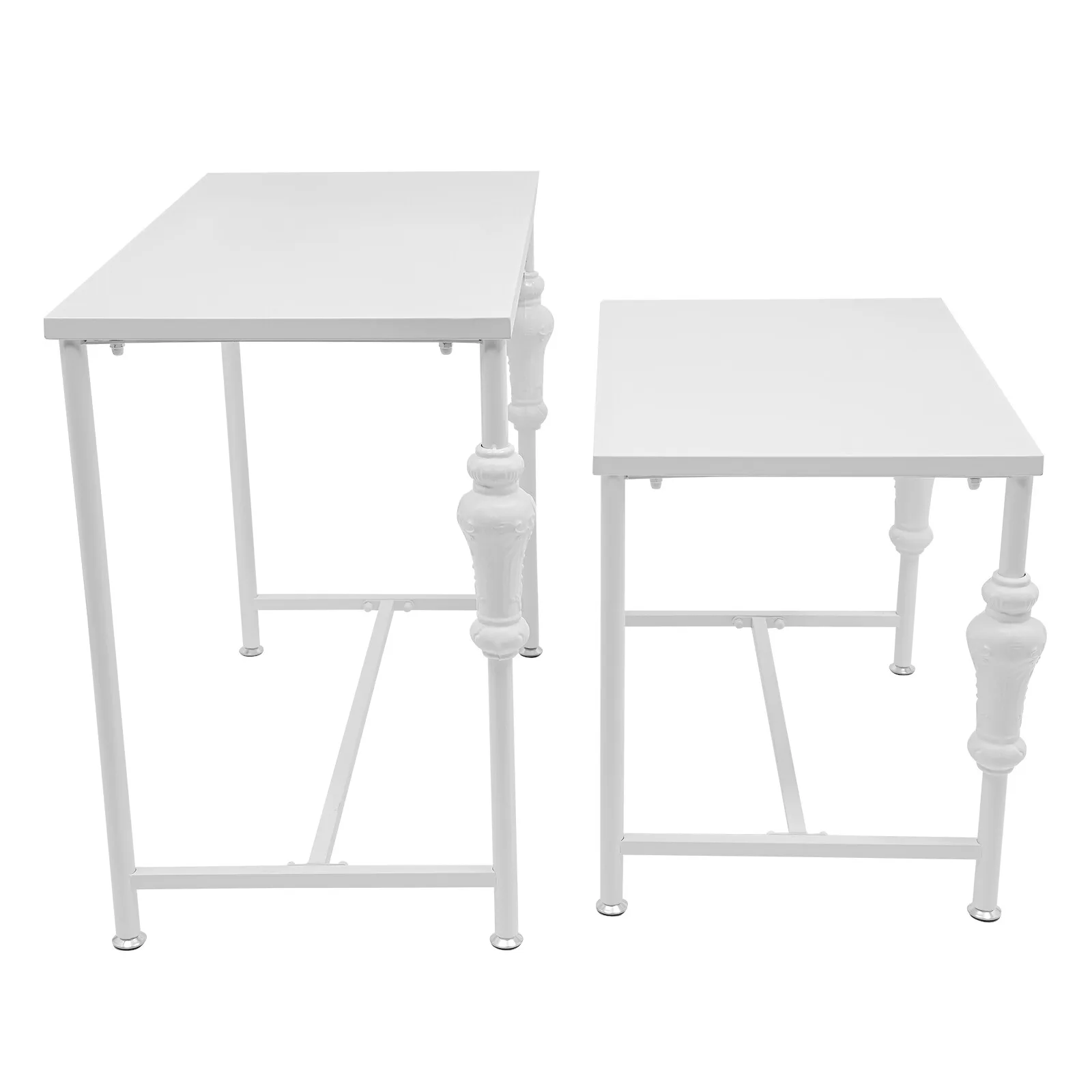 Carbon Steel Industrial Retail Table Display Stand Bag Display Rack Shoes Rack Shelves with Adjustable Feet for Retail Stores, Clothing Stores, Guest Rooms