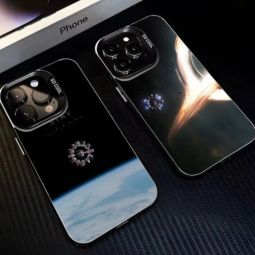 

Film I-Interstellar Phone Case For iPhone17,16,15,14,13,12,11 Plus,Pro Silver Matte Shockproof Cover