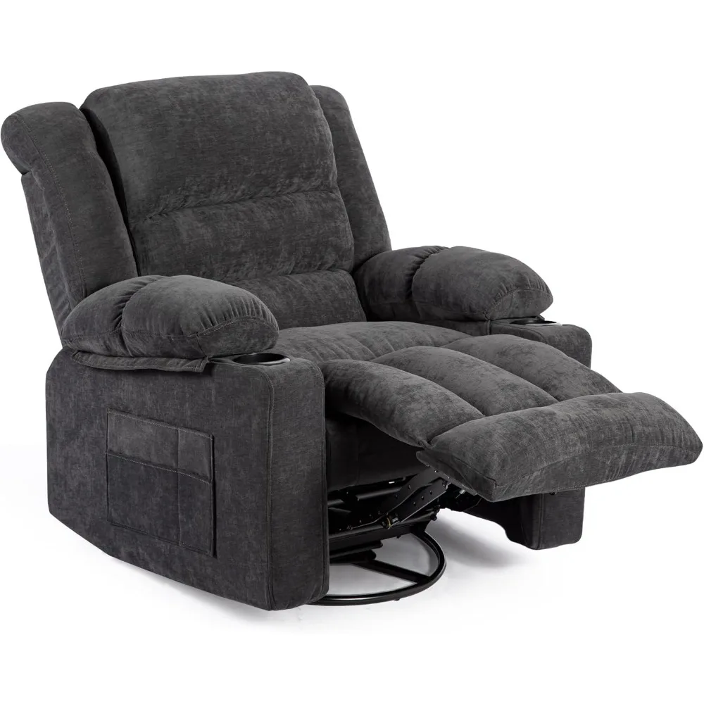 Recliner Chair Rocker Modern Ergonomic Lounge 360 Degree Swivel Single Sofa Seat Living Room Lounge Recliners on Clearance Foam