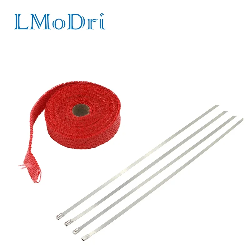 LMoDri Motorcycles Exhaust Front Pipe Anti-hot Wrap Heat Manifold Insulation Cloth Roll With 6 Colors option