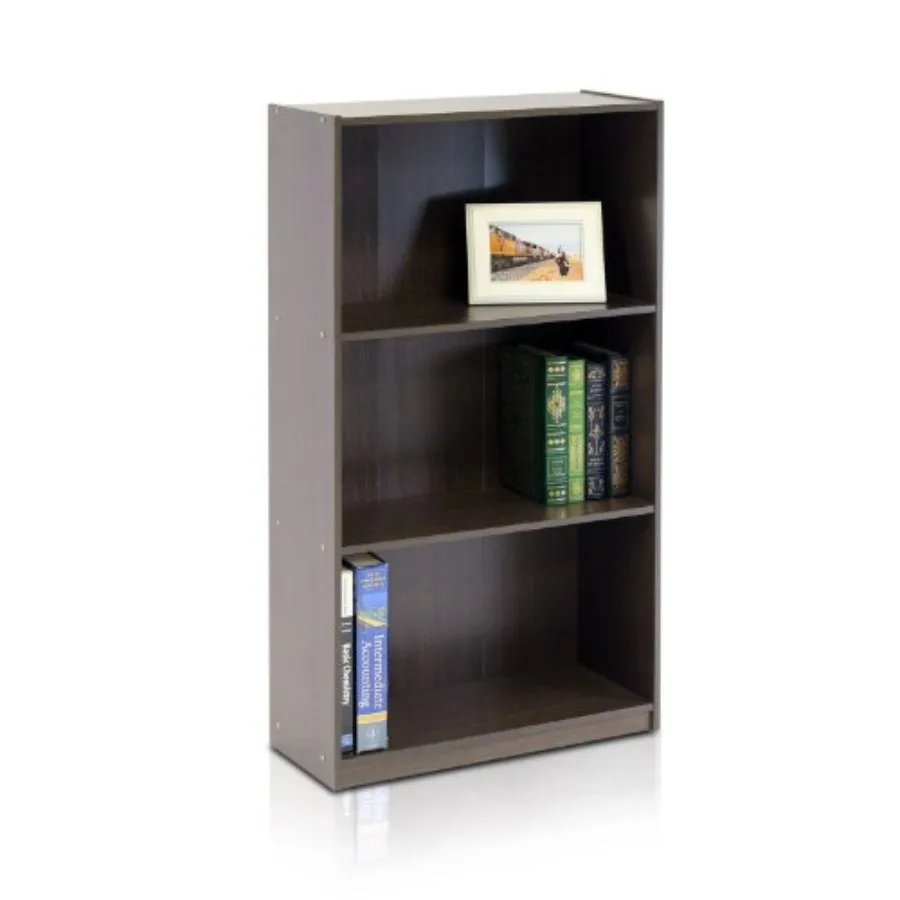 

Book Shelf, 3-Tier Modern Bookshelf, Bookcase with Open Shelves, 9.3" x 21.8" x 39.5", for Living Room, Bedroom, Home Office, Dark Brown