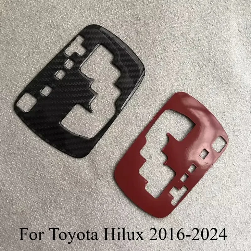 

For Toyota Hilux 2016-2024 Interior Modification Carbon Fiber Grain Central Control Gear Frame Automobiles Car Accessories