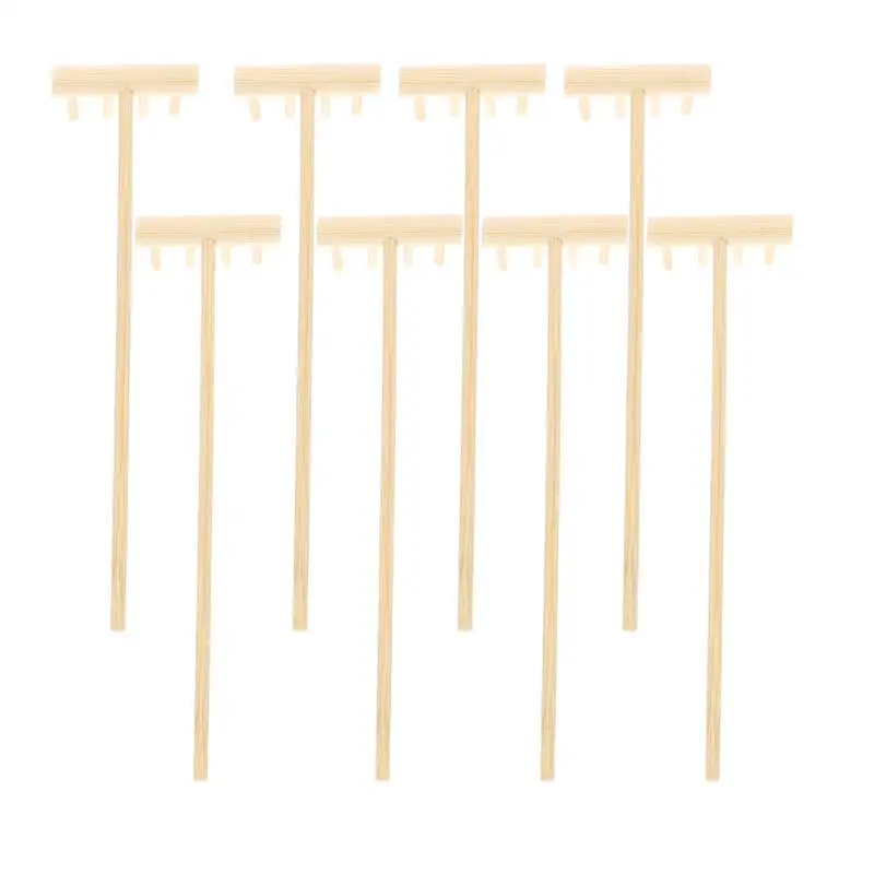 8Pcs Mini Zen Garden Rake Tabletop Garden Sandbox Tools Kit Mini Bamboo Rake Meditation Feng Shui Decor Desktop Decoration