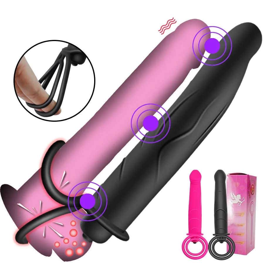 10 Modes Double Penetration Vibrator Anal Plug Sex Toys For Couples Strapon Dildo Vibrator Strap On Penis Sex Toys For Women Man