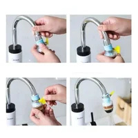 Robinet domestique filtre à eau rétractable rotatif anti-éclaboussures petite douche pomme de douche universelle pour robinets ordinaires 5