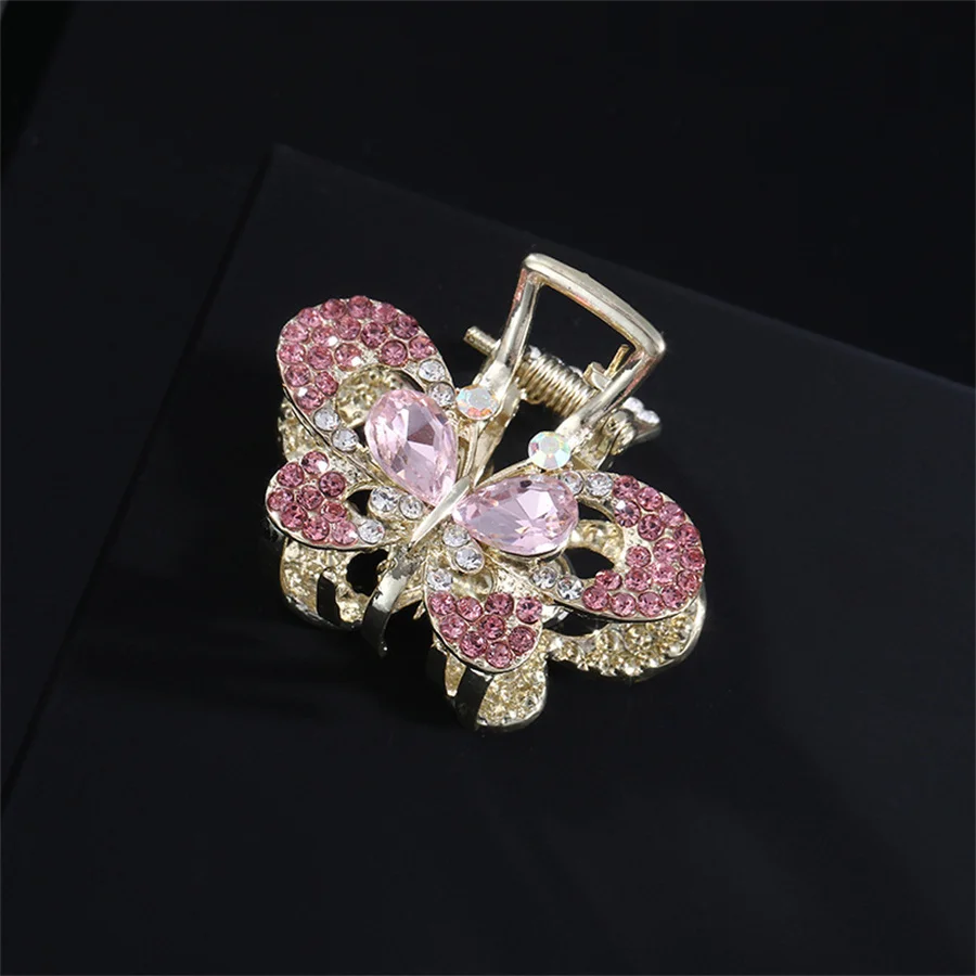 New Korean fashion Crystal Metal Crab Claw Clip For Women Girls Charm Full Rhinestone Wedding Hair Accessories Jewelry Gift