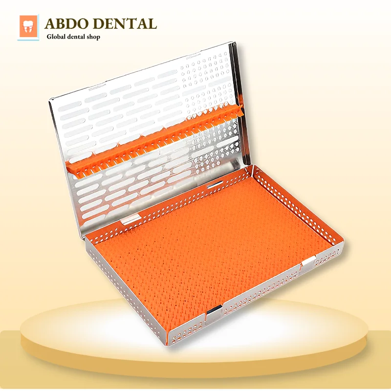 

Dental Implant Tool Sterilizing Box 20 Slots Stainless Steel Surgical Instrument Storage Case
