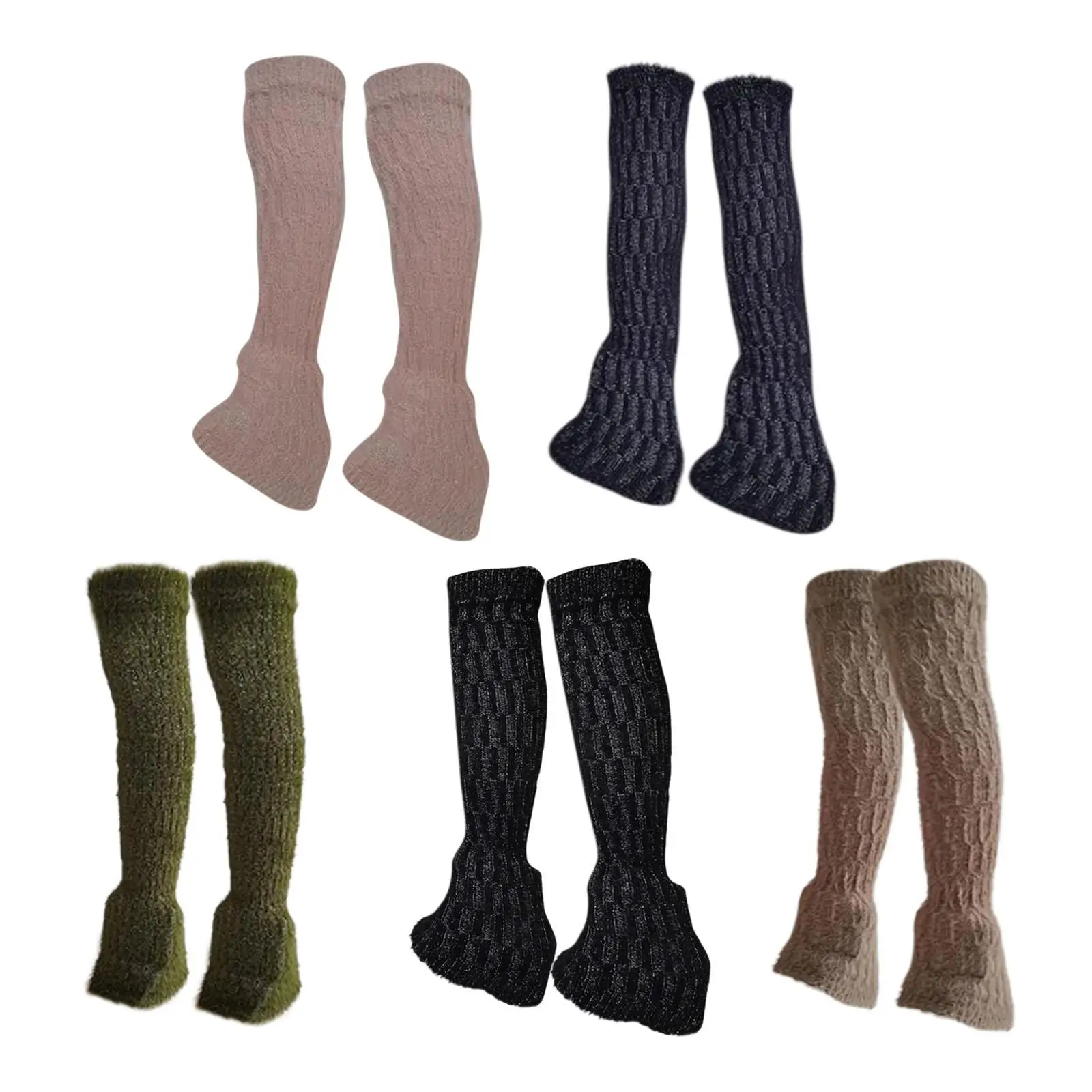 2 Pieces Figure Skating Leg Warmers Leg Cover Warm Sleeves Boot Socks for Yoga Fitness Workouts, Ice Skate