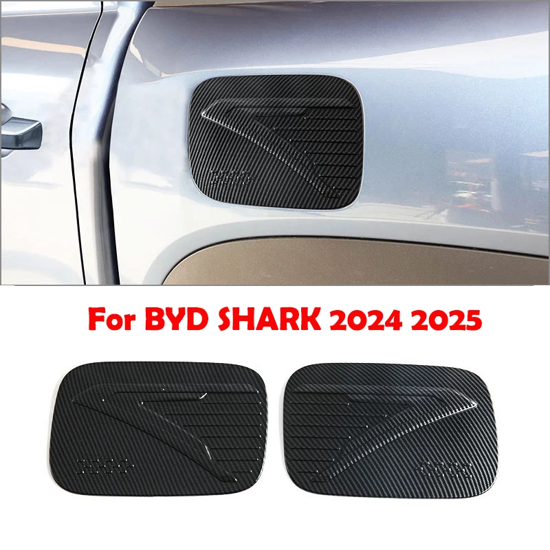 

For BYD Shark 6 2024 2025 ABS carbonfiber Fuel Tank Cover Trim Oil Cap Anti-scratch Panel Covers Car Exterior Accessories
