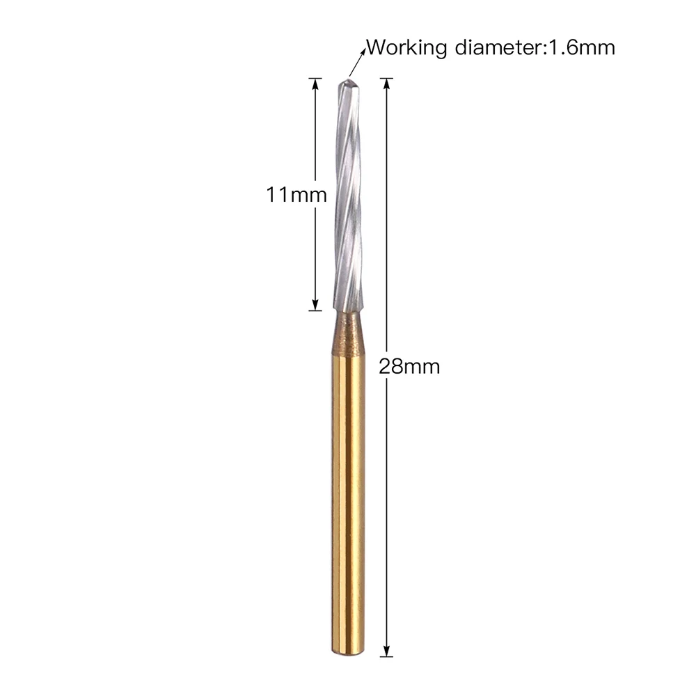 FG-Fraises dentaires en carbure de tungstène, série 1.6mm, 6 pièces/paquet, extraction de dents pour pièce à main à grande vitesse