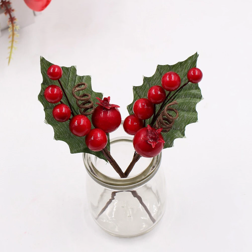 

9 pcs Simulation Berry Bouquet Decorations Realistic Plastic Branches for DIY Home Wedding Celebration Photo Craft