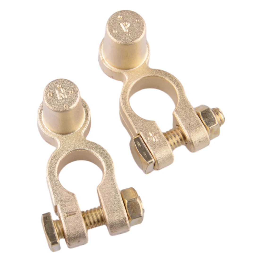 

1 Pair Brass Car Battery Terminal Connector Top Post Positive Negative Fit for SAE To JIS Universal