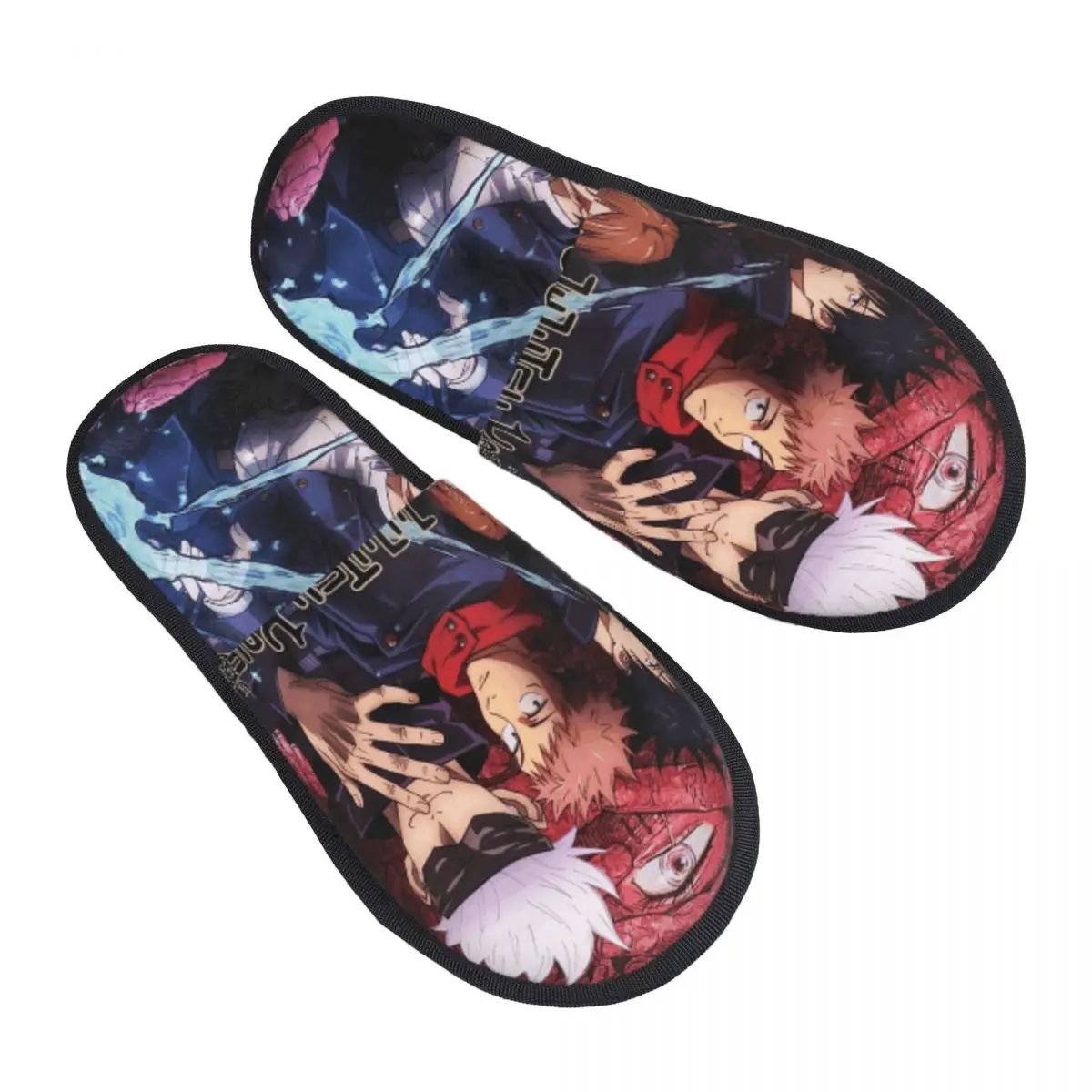 Jujutsus Kaisens Indoor Slippers with Memory Foam Slipper Gift for Unisex House Shoes with Anti-Skid Sole