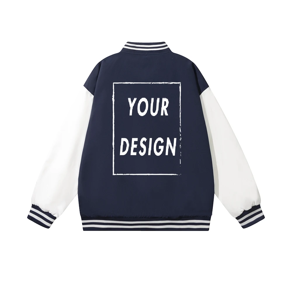 Black White Solid Color Jacket Loose Oversized Clothes Casual Men Baseball Clothes Personality Street Coat Warm Fleece Jackets