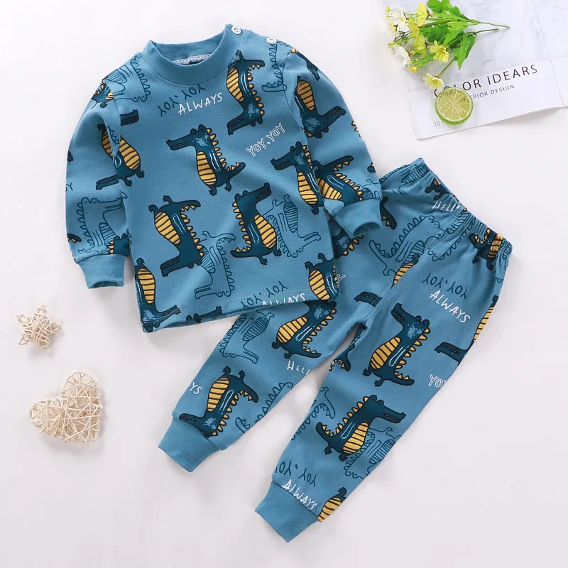 Herfst Peuter 6M 12M 3T 4T 5T Meisjes Jongens Kids Pyjama Sets Lange mouw Konijn kinderen Nachtkleding Kind Kleding Pjms Groothandel