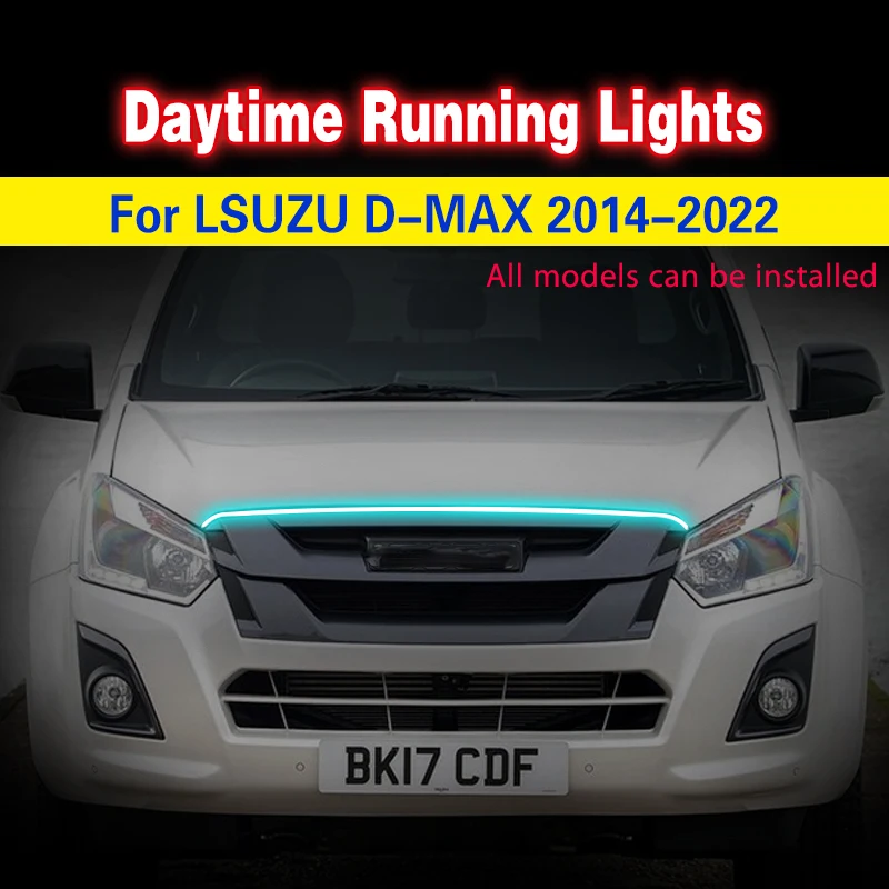 

For LSUZU D-MAX 2014-2022 DRL Fog lamp 12V LED Daytime Running Lights Auto Decorative Atmosphere Waterproof Flexible Lamps Strip