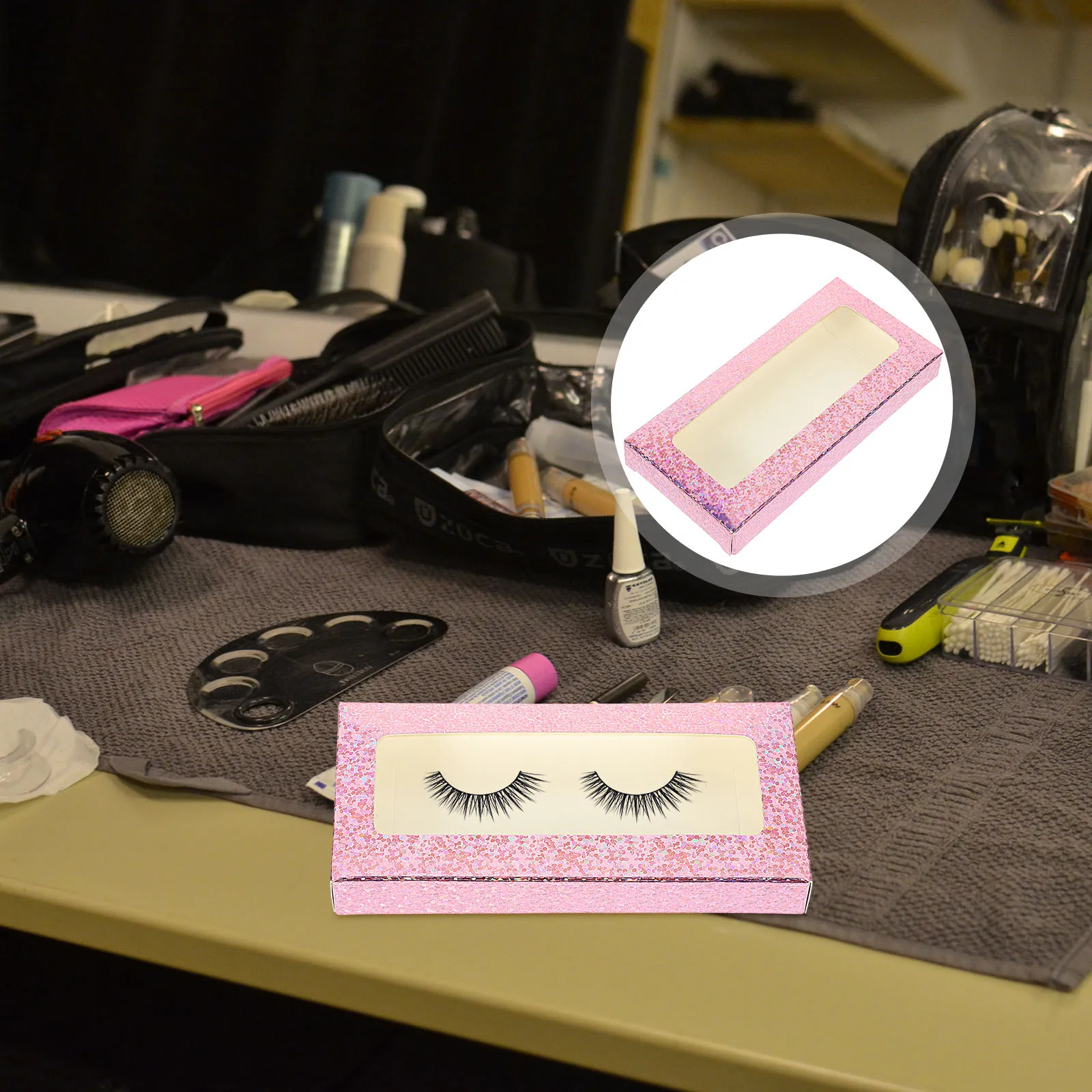 25Pcs Lash Packaging Boxes Colorful False Eyelash Storage Case Convenient Organizer Holder for Travel Makeup