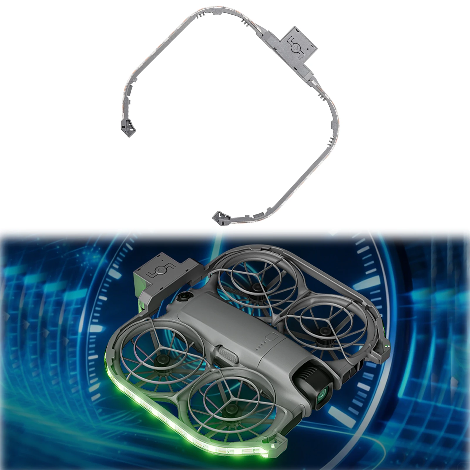 For DJI Neo2 LED Strip Lightweight Rechargeable Luminous Lamp Belt Tool-Free Navigation Light Type-C Rechangable for Daily Use