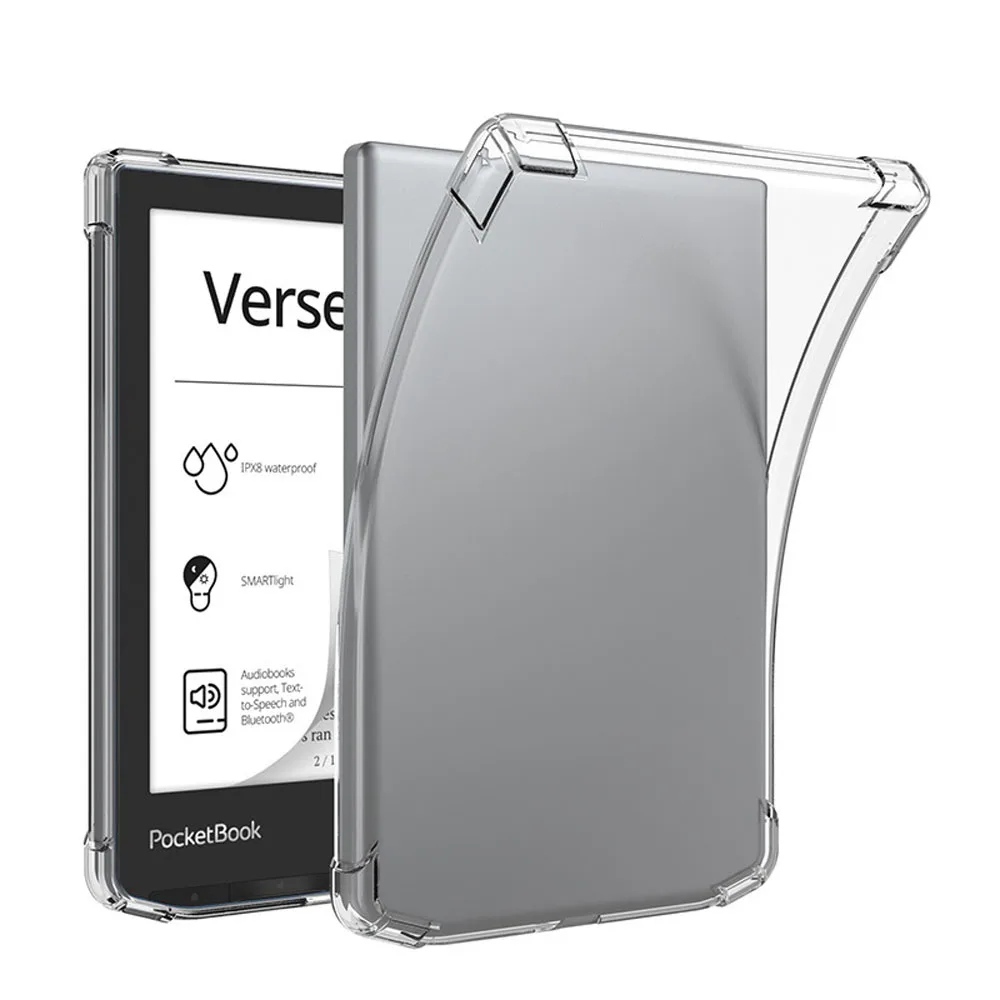 

7.8inch Airbag eReader Case Transparent TPU Soft Clear Protective Back Cover for Pocketbook InkPad 4 InkPad Colors 2/3 (PB743)