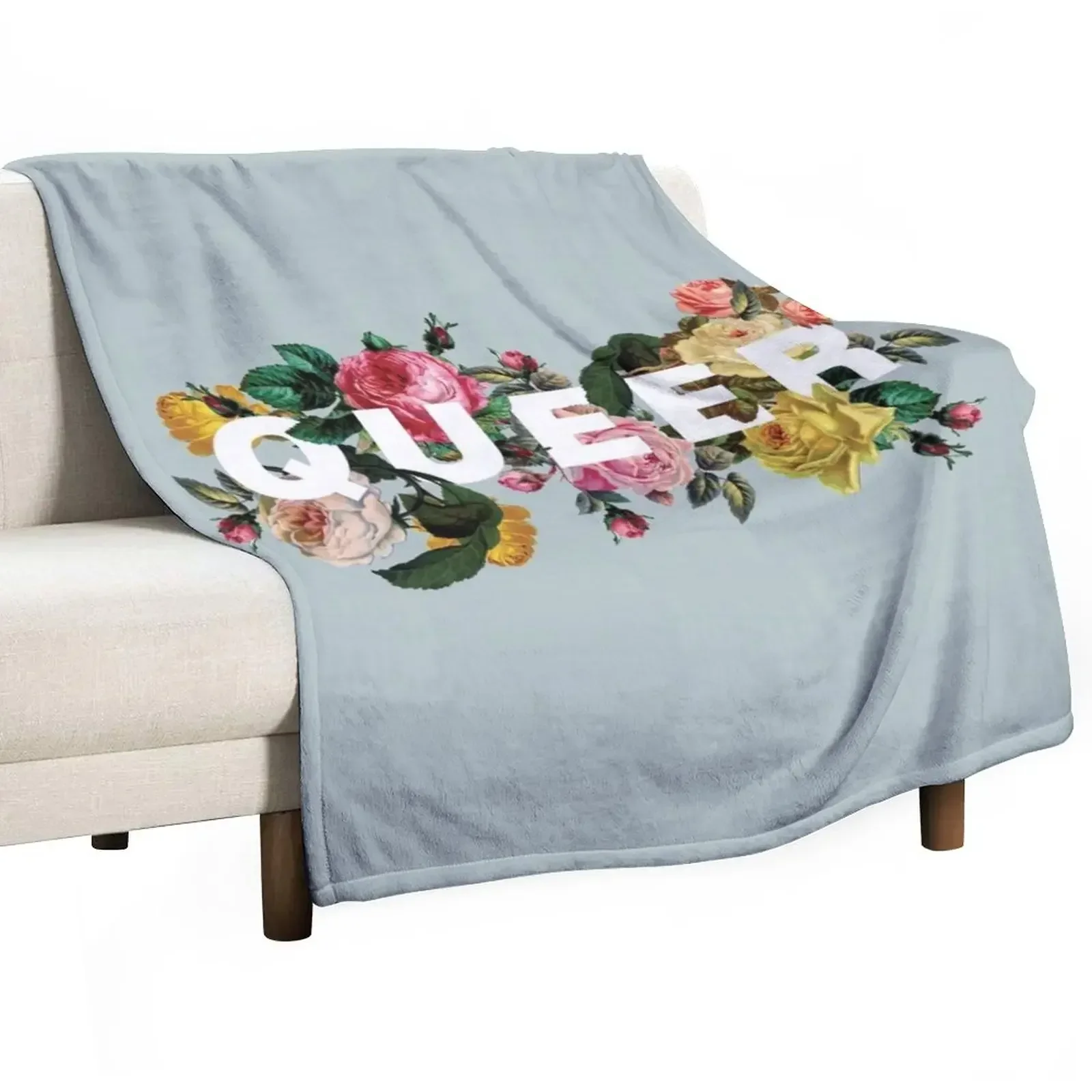 

Queer (Antique Roses) Throw Blanket Heavy Softest Multi-Purpose Blankets