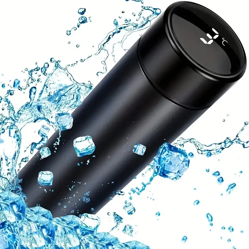 Stainless Steel Smart Water Bottle, Leak Proof, Double Walled, Keep Drink Hot & Cold, LCD Temperature Display