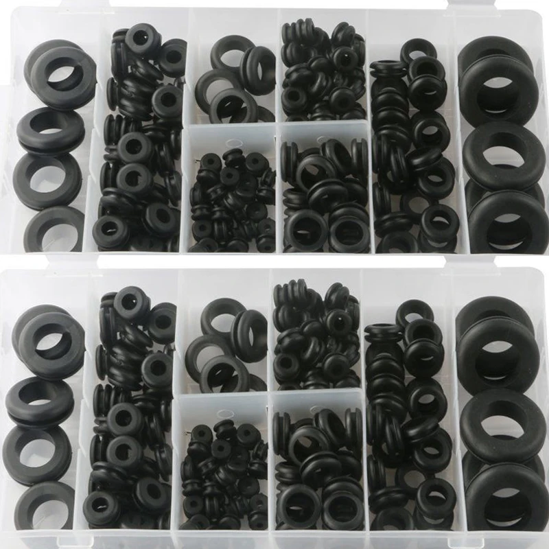 

180Pcs Rubber Grommets Firewall Hole Plug Retaining Ring Set Car Electrical Wire Gasket Kit For Cylinder Valve Water Pipe